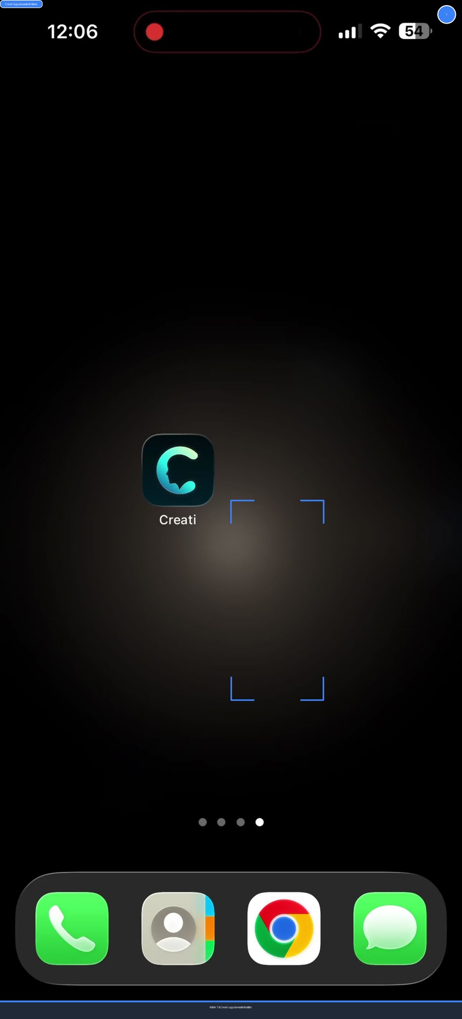 Creati Uygulamasını Açma