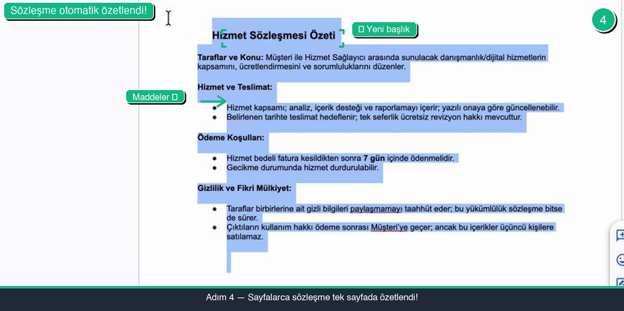 Metin Başarıyla Özetlendi